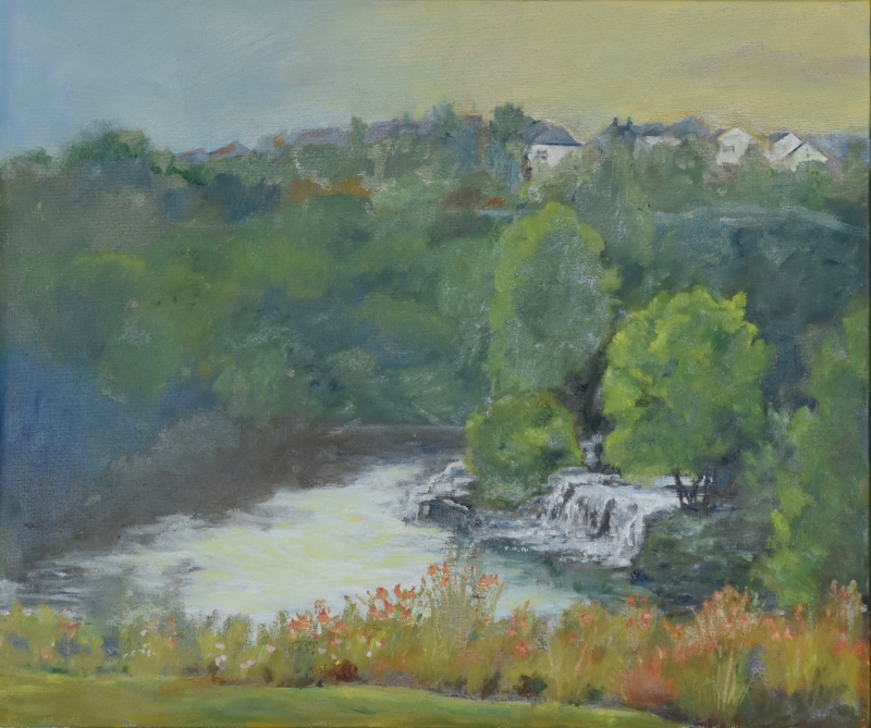 Mueller Pond at Dusk by artist Tammy Brown